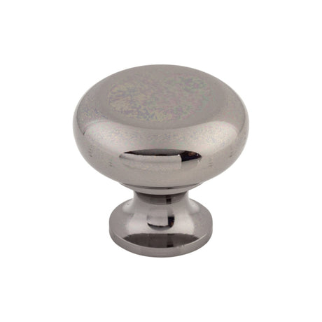 Top Knobs M272 Flat Faced 1 1/4" Diameter Round Knob Black Nickel