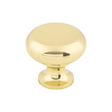 Top Knobs M269 Flat Faced 1 1/4" Diameter Round Knob Polished Brass