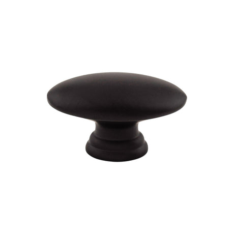 Top Knobs M499 Flat Oval 3/4" Length Oval Knob Flat Black