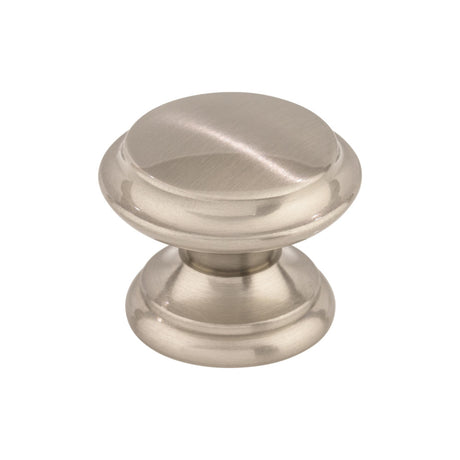 Top Knobs M1303 Flat Top 1 3/8" Diameter Round Knob Brushed Satin Nickel