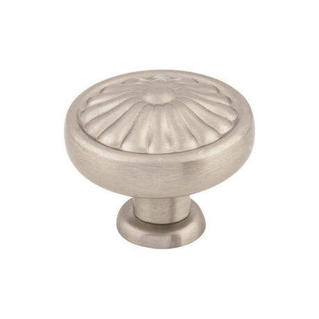 Top Knobs M1599 Flower 1 1/4" Diameter Round Knob Brushed Satin Nickel