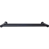 Top Knobs HOP11BLK HOP11 Hopewell Bath Towel Bar 30 Inch Double Flat Black