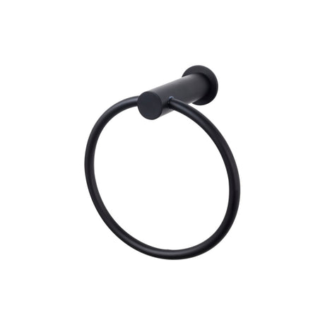 Top Knobs HOP5BLK TOP BATH (R) Hopewell Bath Towel Ring Flat Black