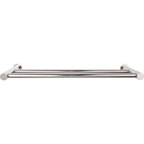 Top Knobs HOP7PN TOP BATH (R) Hopewell Bath Double 19 1/2" Wall Mounted Towel Bar Polished Nickel