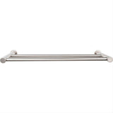 Top Knobs HOP7BSN HOP7 Hopewell Bath Towel Bar 18 Inch Double Brushed Satin Nickel