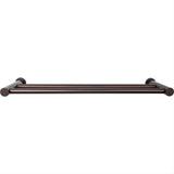 Top Knobs HOP7ORB HOP7 Hopewell Bath Towel Bar 18 Inch Double Oil Rubbed Bronze