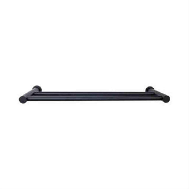 Top Knobs HOP9BLK HOP9 Hopewell Bath Towel Bar 24" Double Flat Black