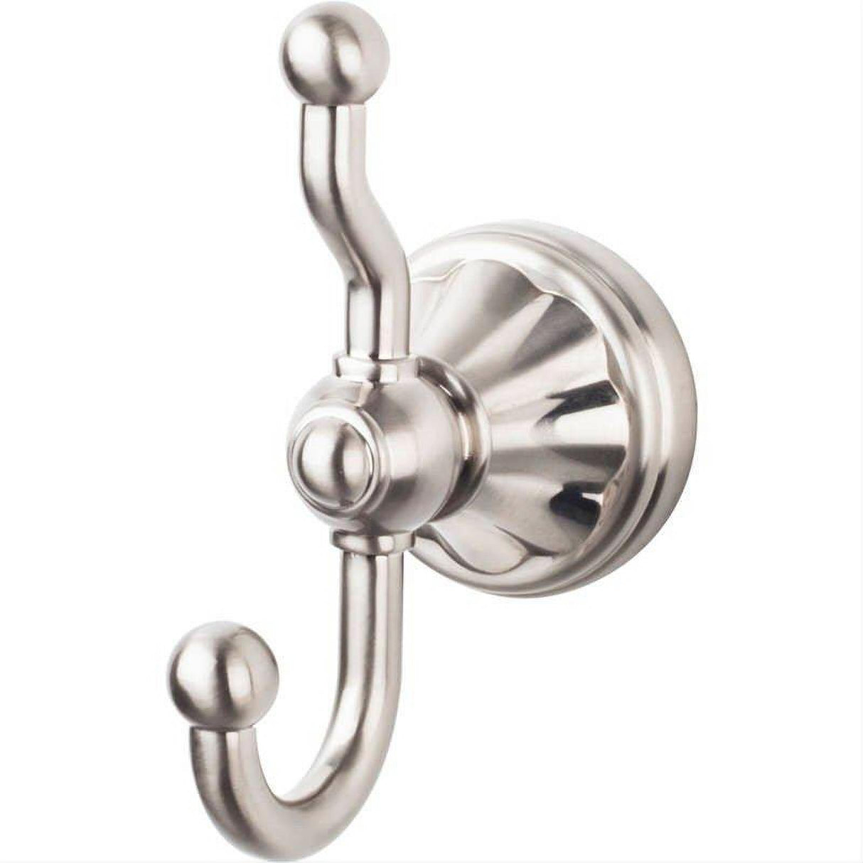 Top Knobs HUD2BSN HUD2 Hudson Bath Double Robe Hook Brushed Satin Nickel
