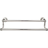 Top Knobs HUD9PN HUD9 Hudson Bath Towel Bar 24 Inch Double Tuscan Bronze Polished Nickel