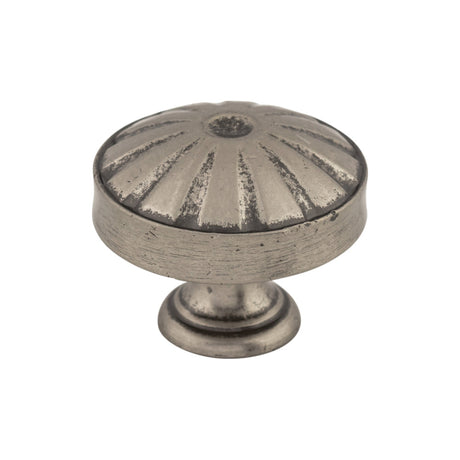 Top Knobs M1223 Hudson 1 1/4" Diameter Round Knob Pewter Antique