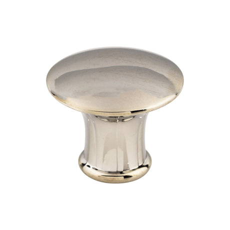 Top Knobs M1307 Lund 1 1/4" Diameter Round Knob Polished Nickel