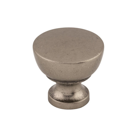Top Knobs M1202 Bergen 1 1/4" Diameter Round Knob Pewter Antique