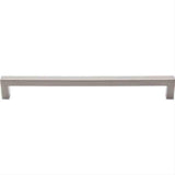 Top Knobs M1152 Square Bar Cabinet Pull 8-13/16" Center to Center Brushed Satin Nickel