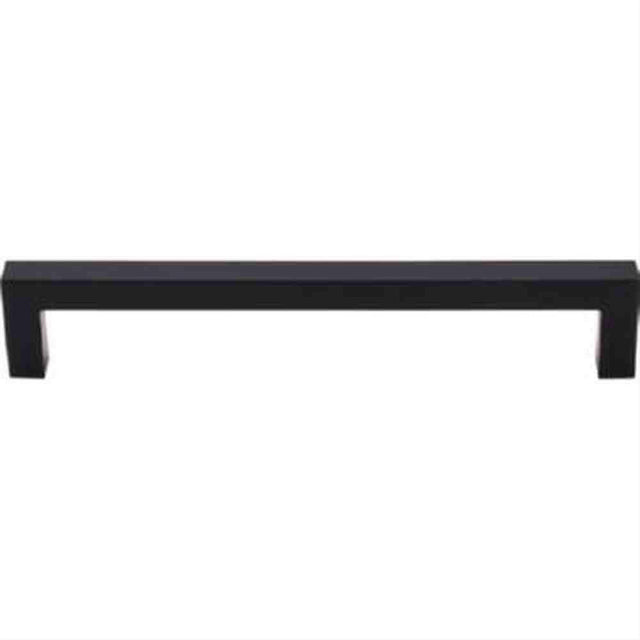 Top Knobs M1156 Square Bar Cabinet Pull 6-5/16" Center to Center Flat Black
