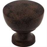 Top Knobs M1201 M1 Bergen 1 1/4" Diameter Mushroom Cabinet Knob Patina Rouge