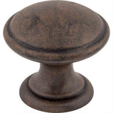 Top Knobs M1225 Emboss 1 1/4" Diameter Mushroom Cabinet Knob Patina Rouge