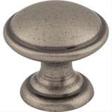 Top Knobs M1226 Emboss 1 1/4" Diameter Mushroom Cabinet Knob Pewter Antique