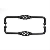 Top Knobs M1242-12 PAIR Birdcage Door Pull Back to Back 12" Center to Center Pewter