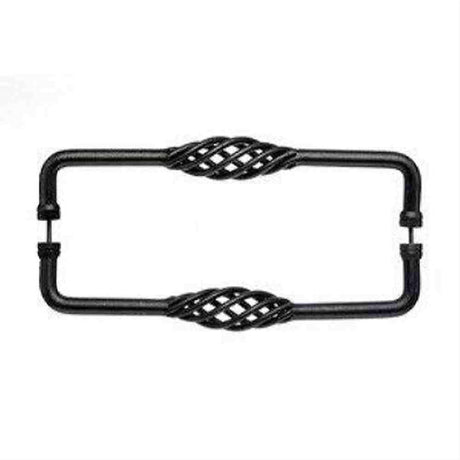 Top Knobs M1242-12 PAIR Birdcage Door Pull Back to Back 12" Center to Center Pewter