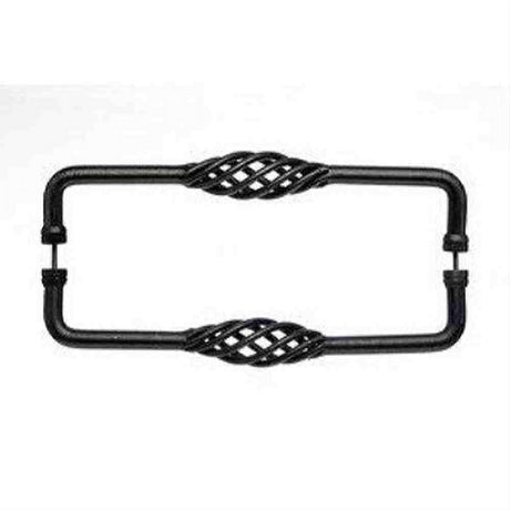 Top Knobs M1242-18 PAIR M124-18 Pair Birdcage Door Pull Back to Back 18" Center to Center Pewter