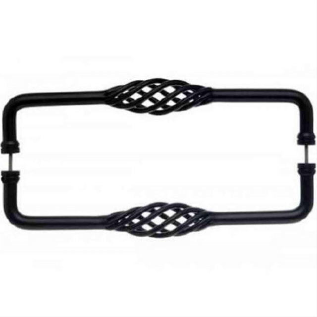 Top Knobs M1243-12 PAIR Birdcage Door Pull Back to Back 12" Center to Center Patina Black