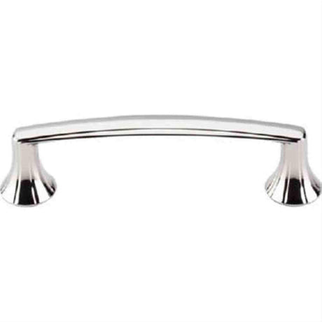 Top Knobs M1293 Rue Cabinet Pull 3-3/4" Center to Center Polished Nickel