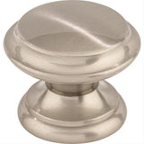 Top Knobs M1303 Flat Top 1 3/8" Diameter Mushroom Cabinet Knob Brushed Satin Nickel