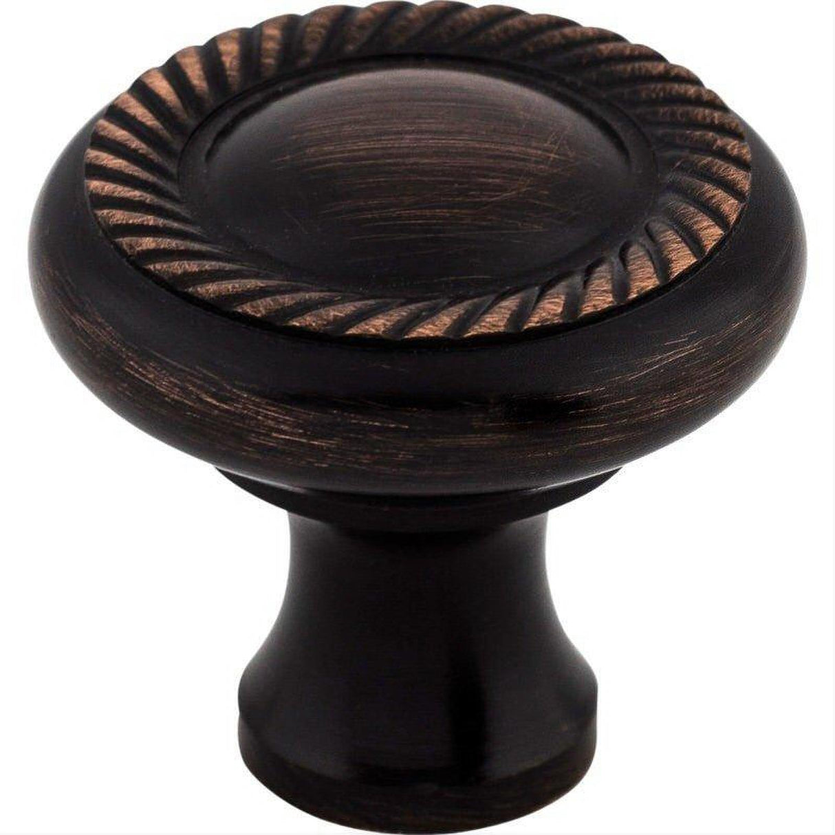 Top Knobs M1586 Swirl Cut 1 1/4" Diameter Mushroom Cabinet Knob Tuscan Bronze
