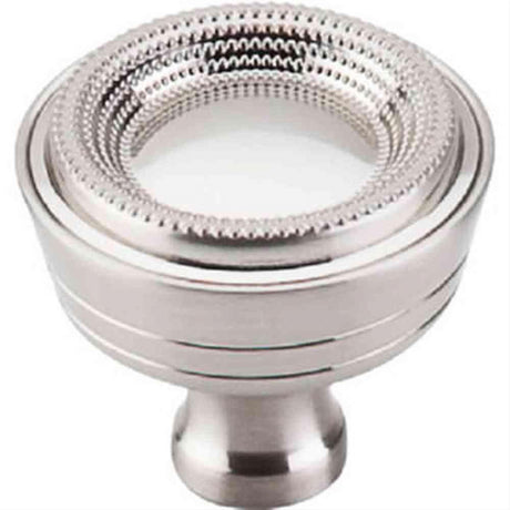 Top Knobs M1594 Beaded Cabinet Knob 1-5/16" Brushed Satin Nickel