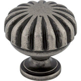 Top Knobs M1596 Melon 1 1/4" Diameter Mushroom Cabinet Knob Pewter Antique