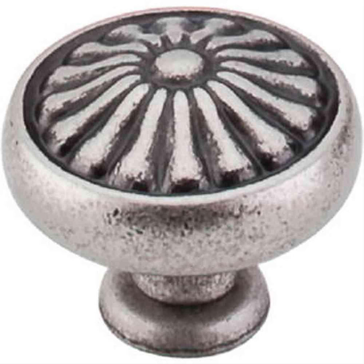 Top Knobs M1598 Flower Cabinet Knob 1-1/4" Pewter Antique