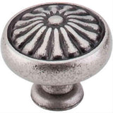 Top Knobs M1598 Flower Cabinet Knob 1-1/4" Pewter Antique