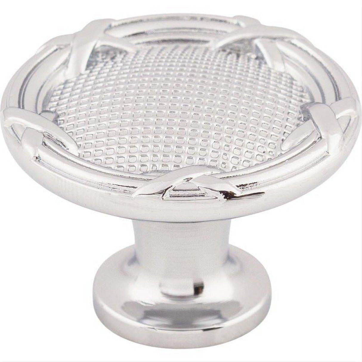 Top Knobs M1618 Ribbon & Reed 1 1/4" Diameter Mushroom Cabinet Knob Polished Chrome