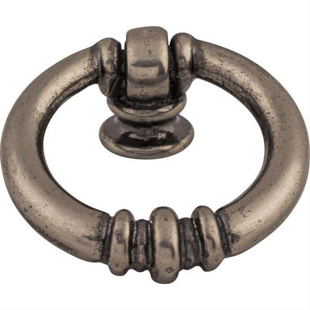 Top Knobs M173 Newton Ring 1 1/2" Ring Drop Pull Pewter Antique