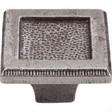 Top Knobs M1819 Square"Set Cabinet Knob 2" Cast Iron