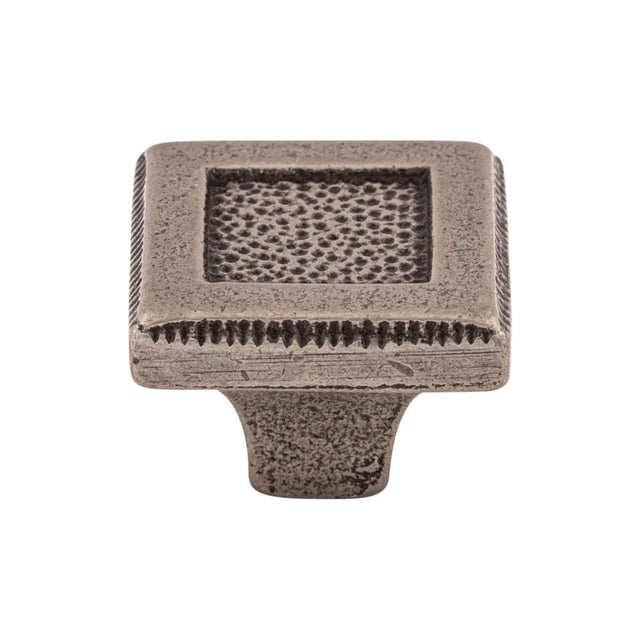 Top Knobs M1820 Square Inset 1 5/16" Length Square Knob Cast Iron