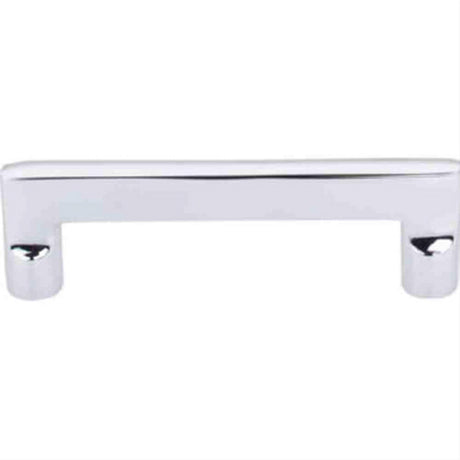 Top Knobs M1973 Aspen II Flat Sided Cabinet Pull 4" Center to Center Polished Chrome