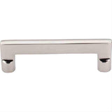 Top Knobs M1974 M1973 Aspen II Flat Sided Cabinet Pull 4" Center to Center Polished Nickel