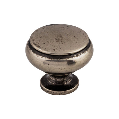 Top Knobs M206 Cumberland 1 1/4" Diameter Round Knob Pewter Antique