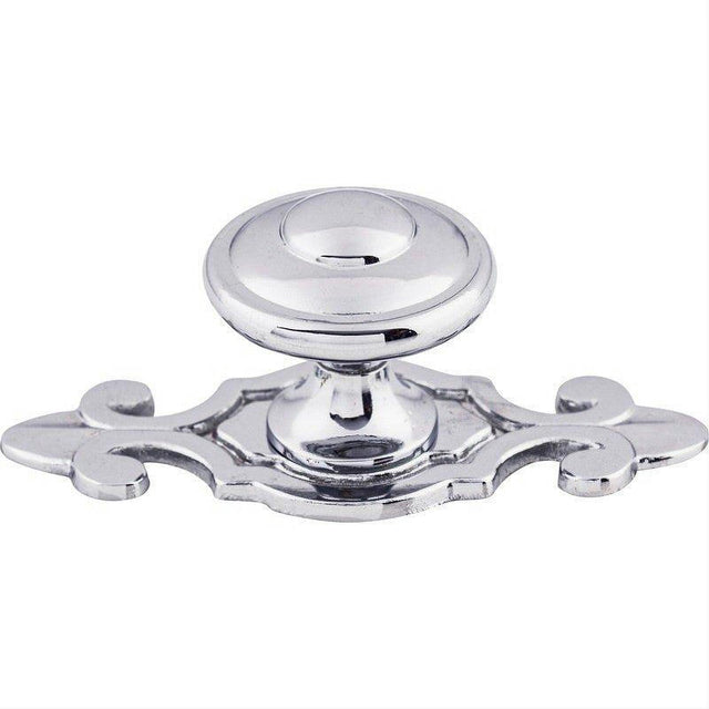 Top Knobs M2134 Canterbury 1 1/4" w/Backplate Diameter Mushroom Knob Polished Chrome