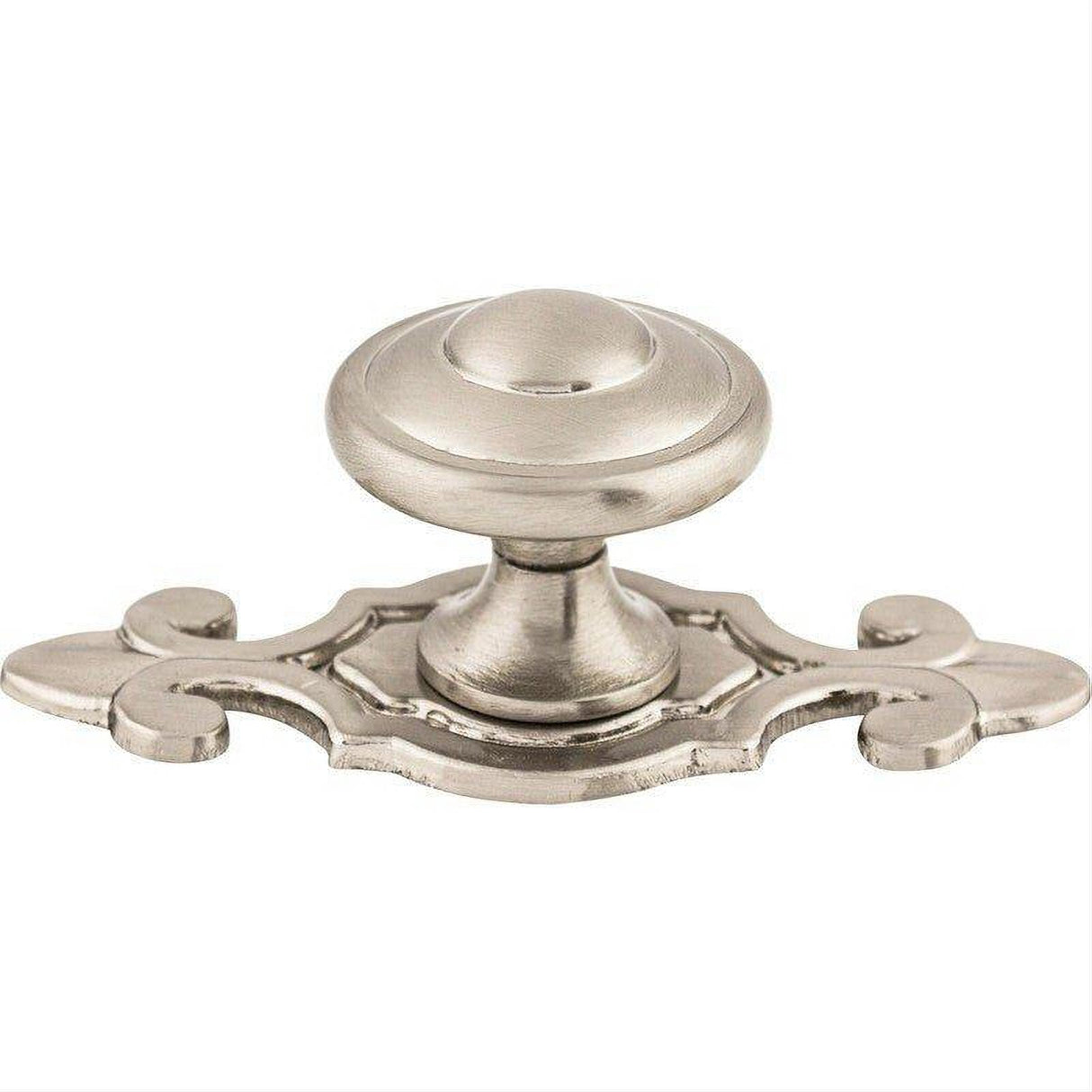 Top Knobs M2135 Canterbury 1 1/4" w/Backplate Diameter Mushroom Knob Brushed Satin Nickel