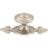 Top Knobs M2135 Canterbury 1 1/4" w/Backplate Diameter Mushroom Knob Brushed Satin Nickel