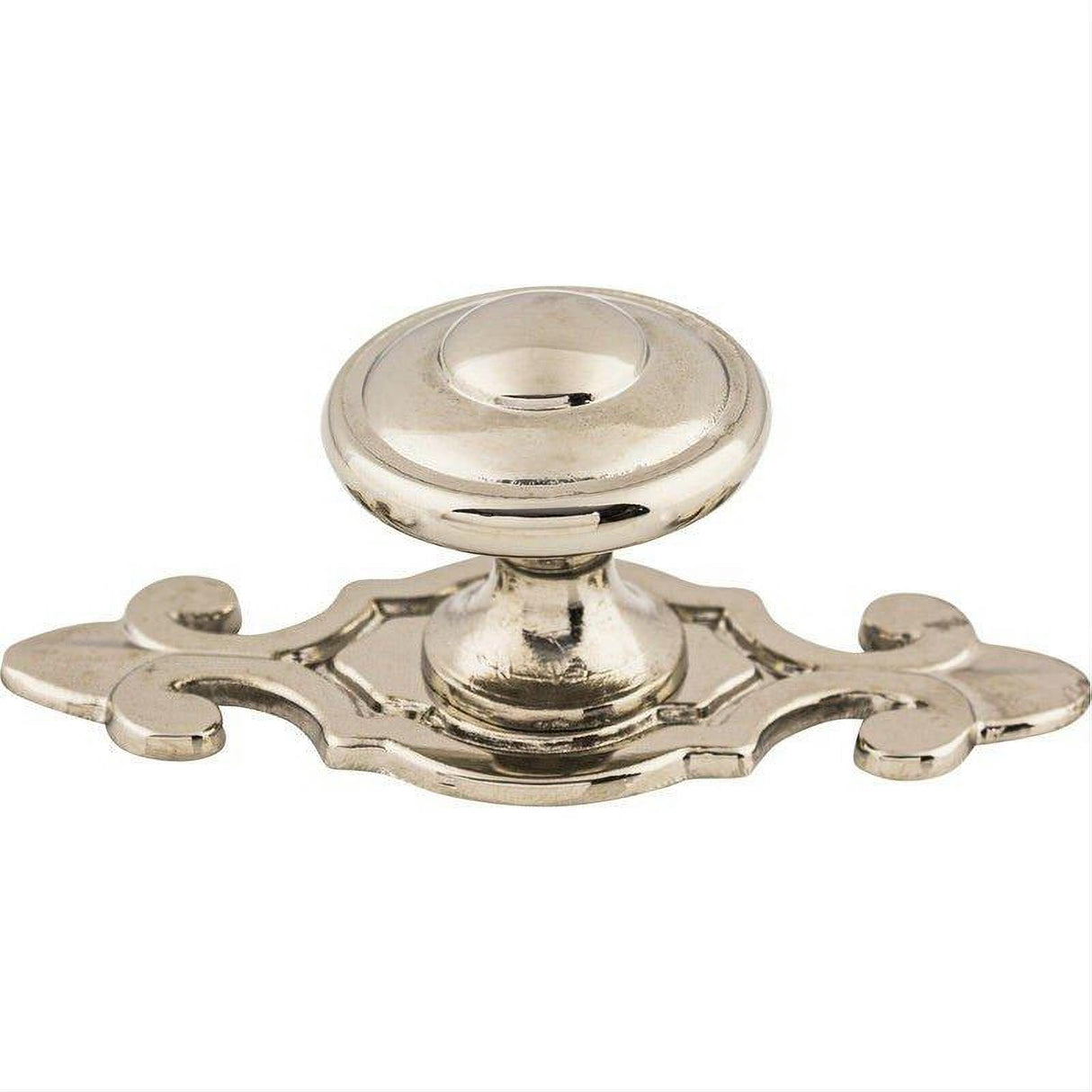 Top Knobs M2136 Canterbury 1 1/4" w/Backplate Diameter Mushroom Knob Polished Nickel
