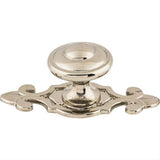 Top Knobs M2136 Canterbury 1 1/4" w/Backplate Diameter Mushroom Knob Polished Nickel