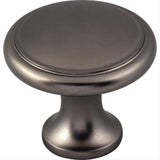 Top Knobs M2196 Ringed 1 1/8" Diameter Mushroom Cabinet Knob Ash Gray