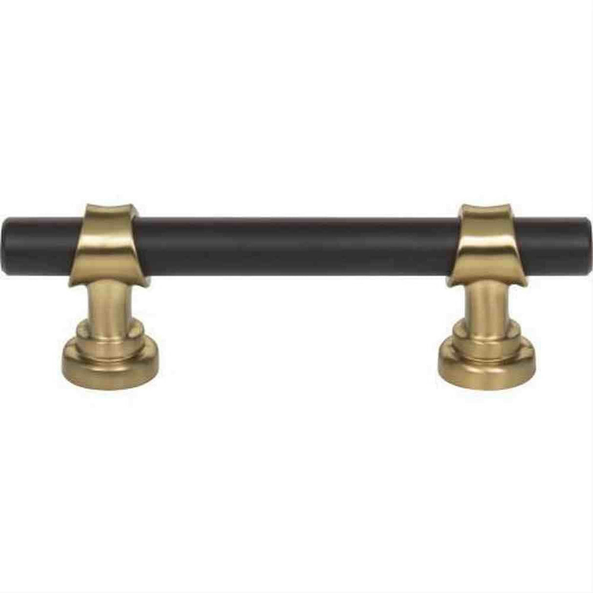 Top Knobs M2700 Bit Cabinet Pull 3" Center to Center Flat Black / Honey Bronze
