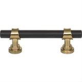 Top Knobs M2700 Bit Cabinet Pull 3" Center to Center Flat Black / Honey Bronze