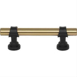 Top Knobs M2701 Bit Cabinet Pull 3" Center to Center Honey Bronze / Flat Black