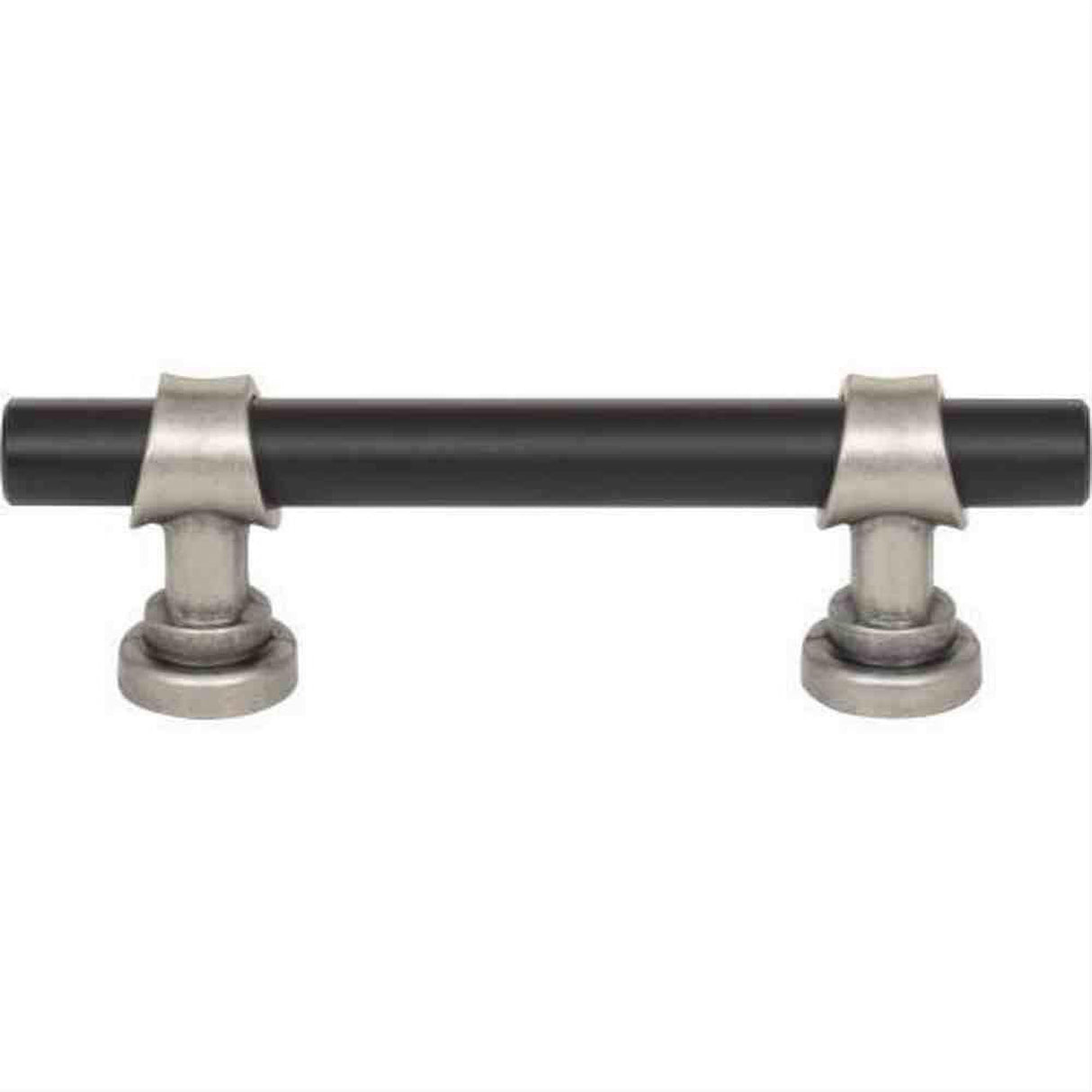 Top Knobs M2702 Bit Cabinet Pull 3" Center to Center Flat Black / Pewter Antique