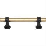 Top Knobs M2705 Bit Cabinet Pull 3-3/4" Center to Center Honey Bronze / Flat Black